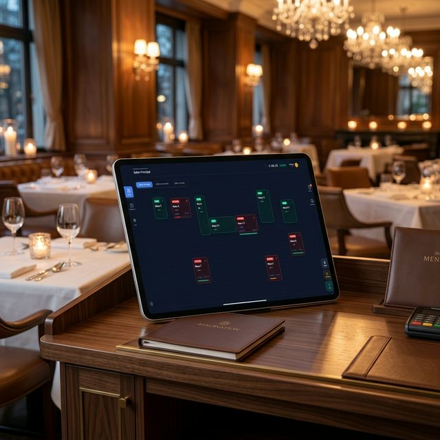 GastroGenius Cajero - iPad en salón elegante